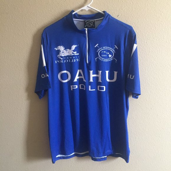 White  Hawaii Hybrid Polo Jersey Tops - Picture 9 of 16